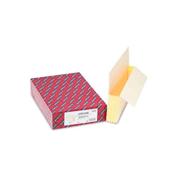 Smead Smead 3-1/2" Accordion Expansion Straight Tab File Pockets w/Tyvek, Lgl, Manila, 10/Bx 76164 - main